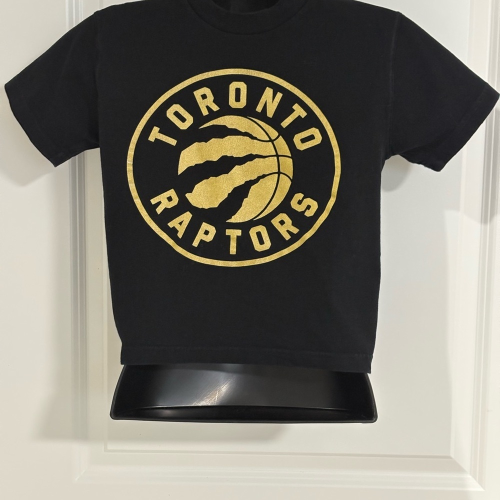 Black Graphic T-Shirt with Gold Logo - Picture 3 of 6